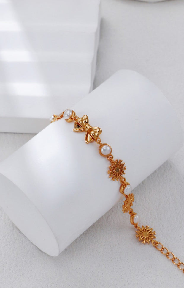 Christmas-themed Pearl Bracelet - Memoriex 