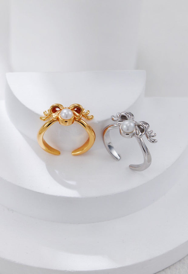 Christmas-themed Pearl Ring - Memoriex 