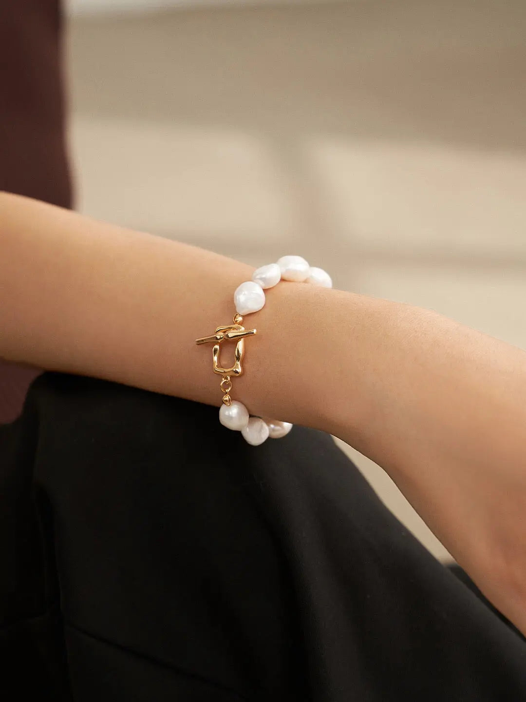 Chunky Baroque Pearl Bracelet-3