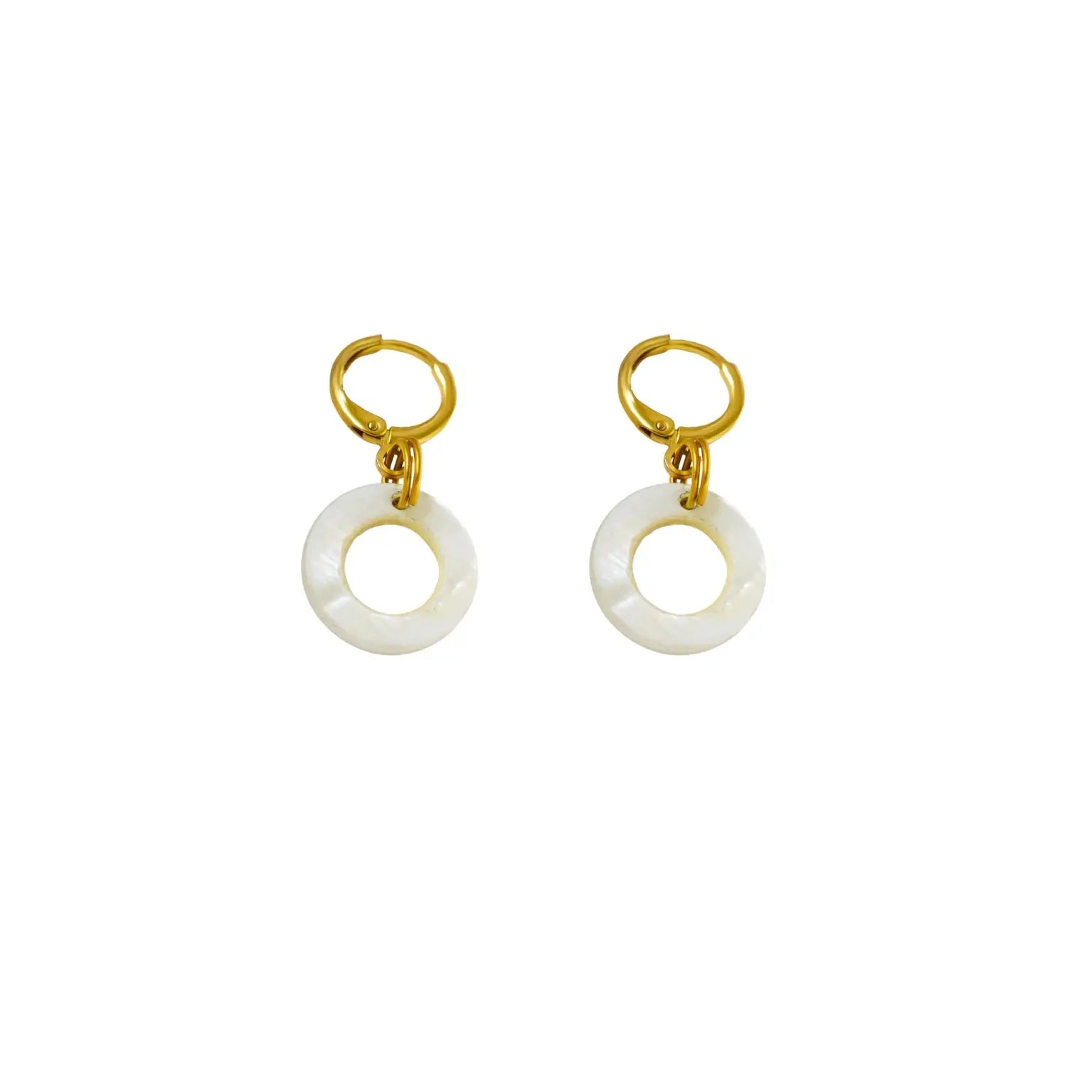 Circle Shell Minimalist Earrings - Memoriex