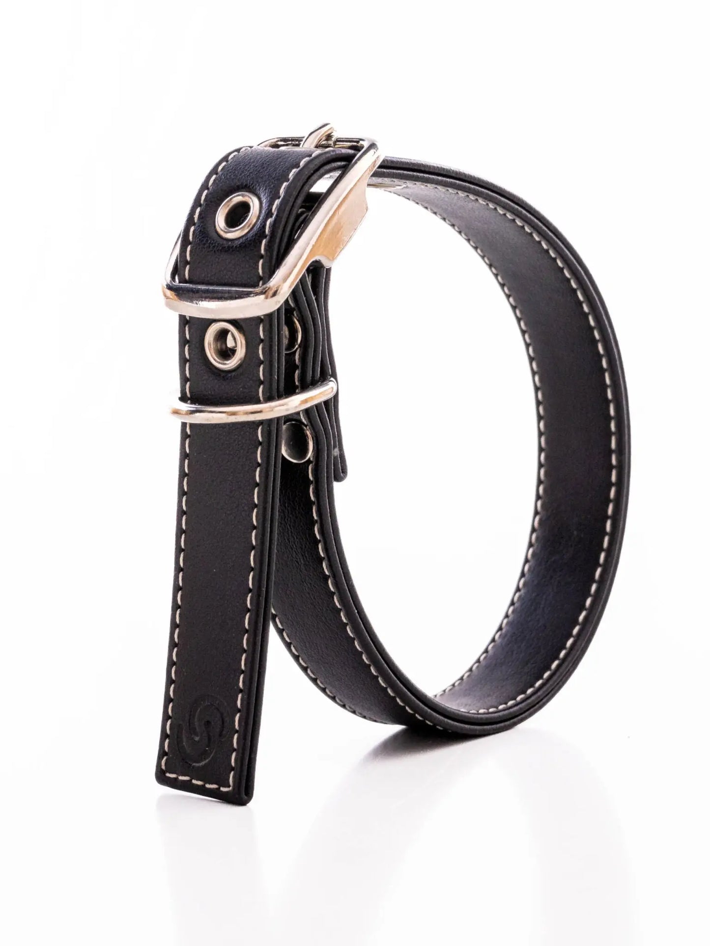 Classic Black Dog Collar (Vegan Apple Leather) – by Skylos Collective - Memoriex