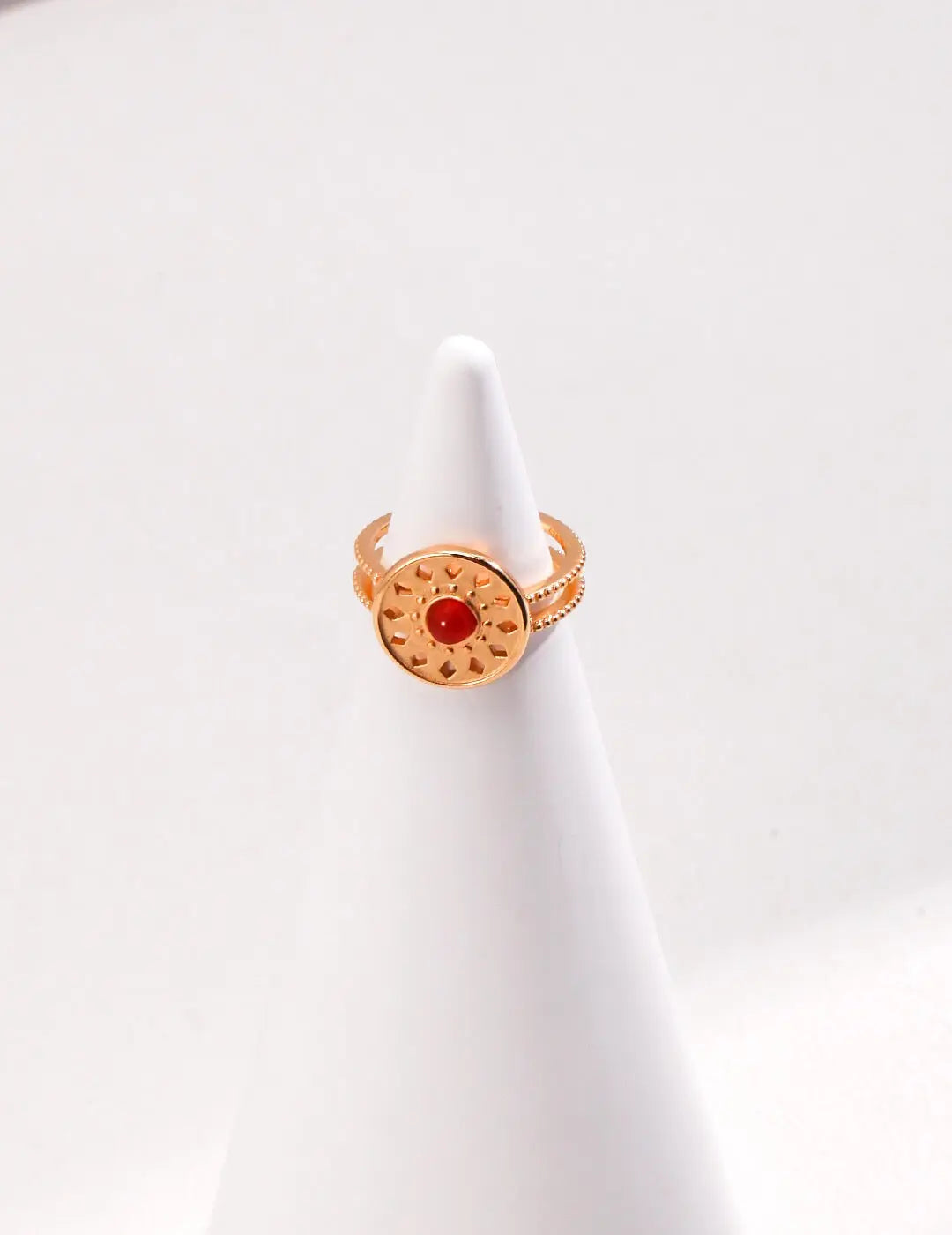 Classical Totem Red Agate Ring-1