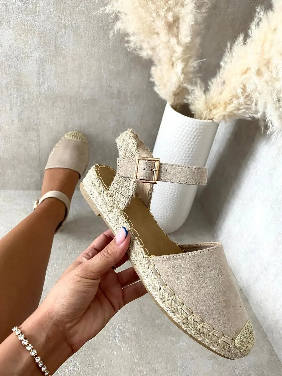 Closed Toe Ankle Strap Espadrille Sandals-1