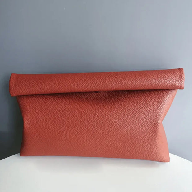 Simple and Stylish PU Leather Clutch Bag - minimalist clutch bag - Memoriex