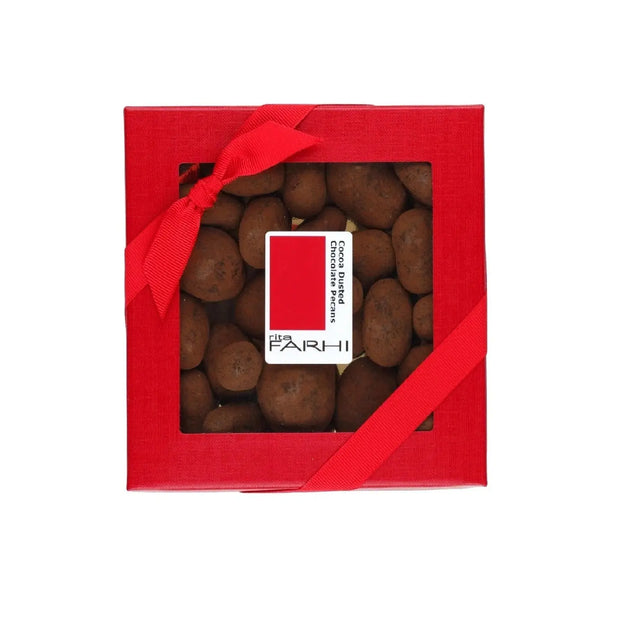 Cocoa Dusted Milk Chocolate Coated Caramelised Pecans with a Hint of Gianduja, Palm Oil Free, 200g-0