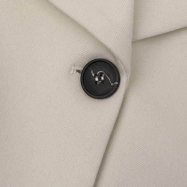 Cold apricot commuter suit jacket women's one button loose and simple temperament suit - Memoriex 