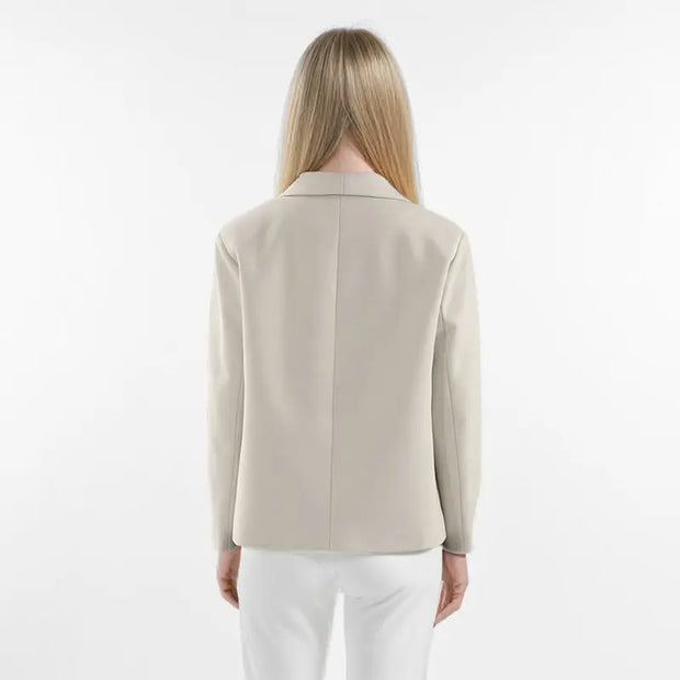 Cold apricot commuter suit jacket women's one button loose and simple temperament suit - Memoriex 