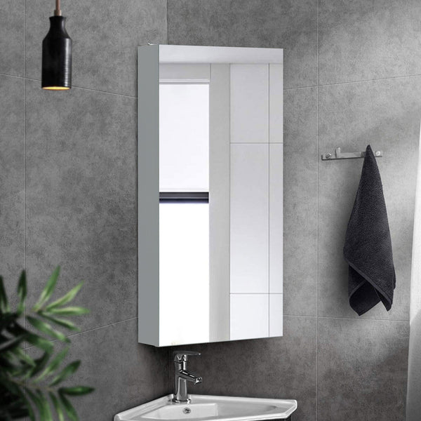 Colin Corner Mirror Cabinet [1 Door 1 Shelf]-0