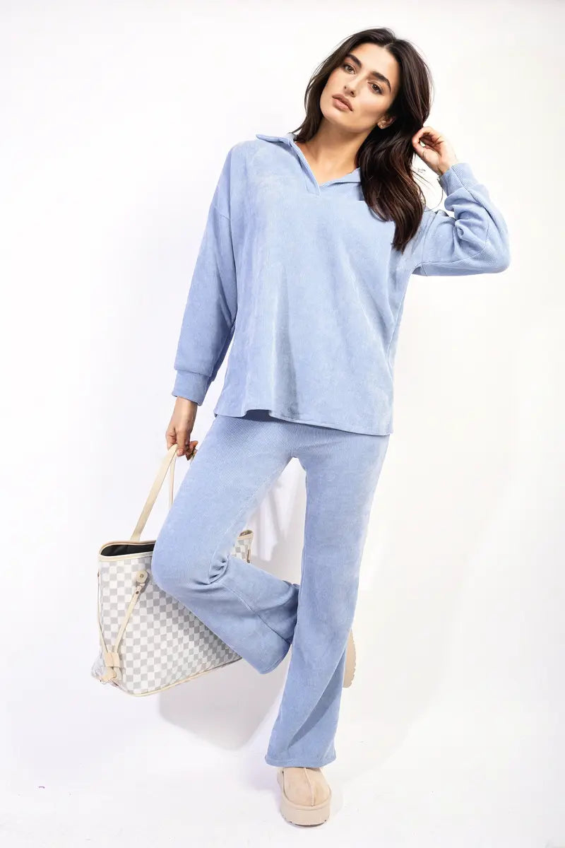 Collared Long Sleeve & Trouser Co-ord Set-11