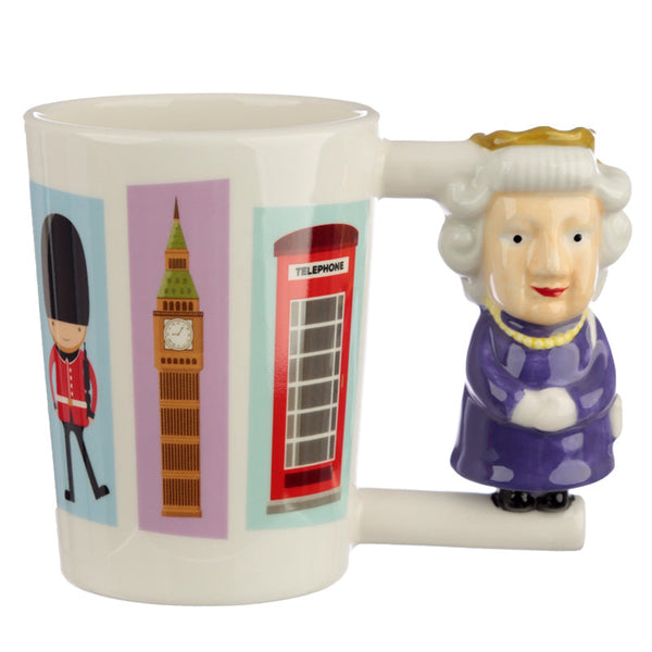 Collectable Shaped Handle Ceramic Mug - Queen SMUG323 - Memoriex 