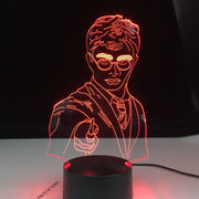 Colorful 3D Night Light Harry Potter Led Touch Remote Control Bedside Table Lamp - Memoriex 