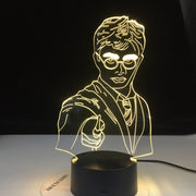 Colorful 3D Night Light Harry Potter Led Touch Remote Control Bedside Table Lamp - Memoriex 
