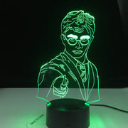 Colorful 3D Night Light Harry Potter Led Touch Remote Control Bedside Table Lamp - Memoriex 