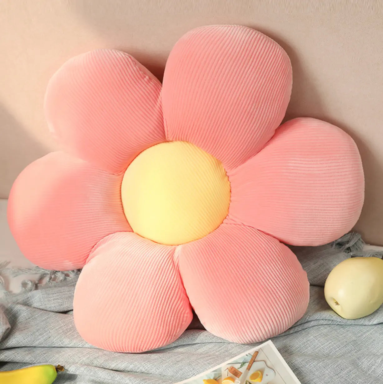 Colorful Flower Plush Pillow Cushion-4