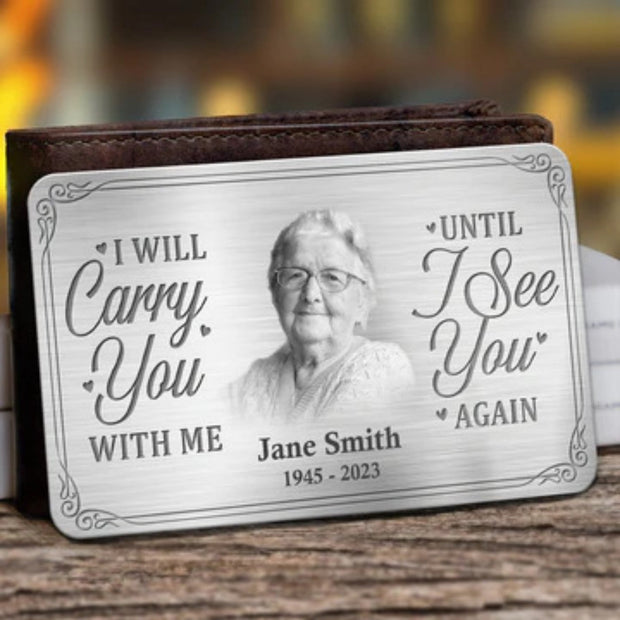 Commemorative Personalized Aluminum Wallet Card Gift Printed Aluminum Sheet - Memoriex 