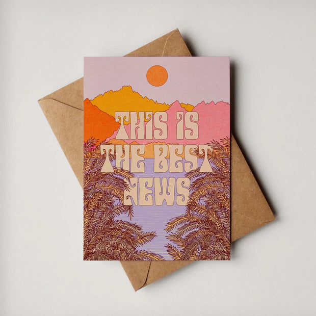 Congratulations Boho Sun A6 Greetings Card | Fully Recycled - Memoriex 