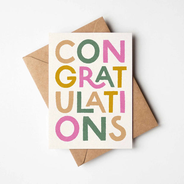 Congratulations Card with Kraft (brown) envelope - Memoriex 