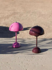 Contemporary Cordless Portable Cute Mushroom Table Lamp, Flowerpot VP9 - Memoriex 