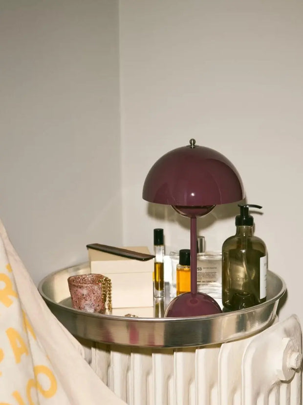 Contemporary Cordless Portable Cute Mushroom Table Lamp, Flowerpot VP9 - Memoriex 