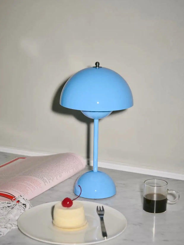 Contemporary Cordless Portable Cute Mushroom Table Lamp, Flowerpot VP9 - Memoriex 