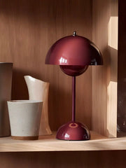 Contemporary Cordless Portable Cute Mushroom Table Lamp, Flowerpot VP9 - Memoriex 