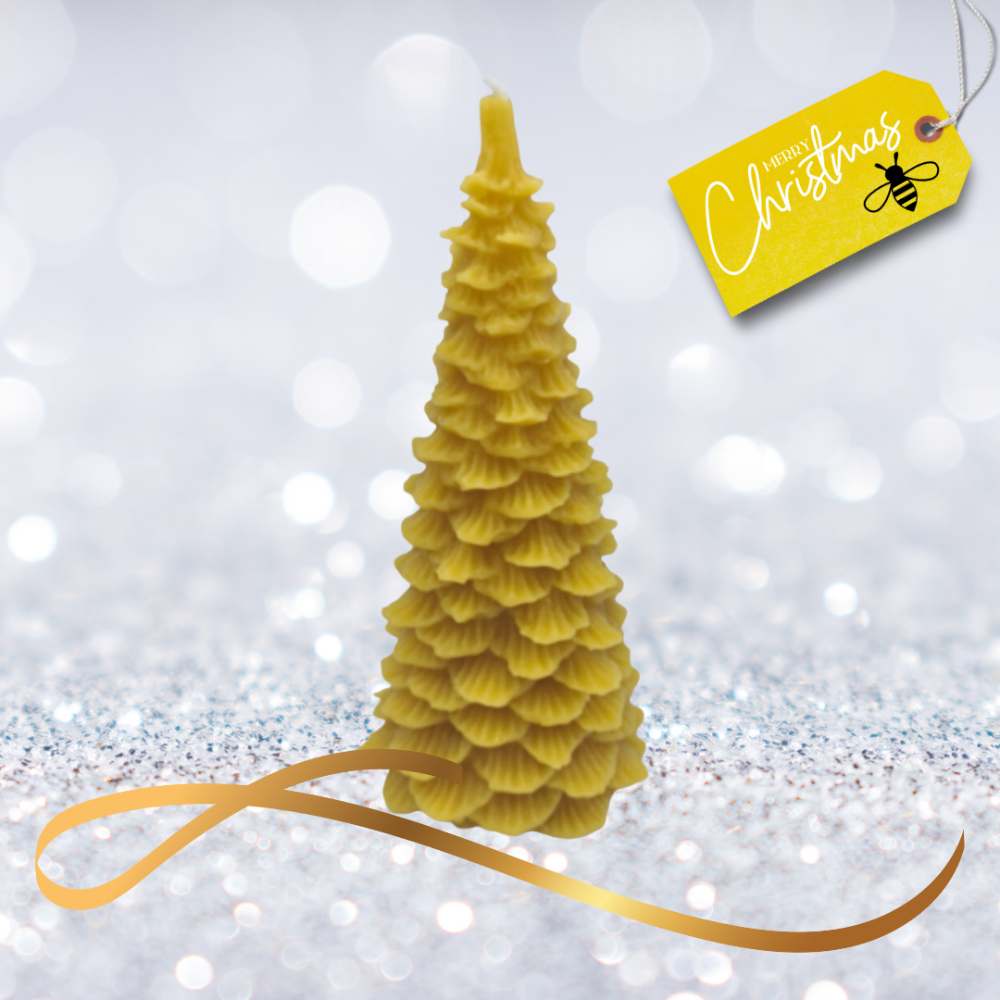 Christmas Tree 100% Beeswax Candle-0