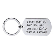 Couple stainless steel military keychain - Memoriex 