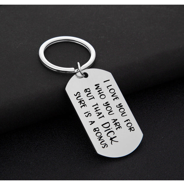 Couple stainless steel military keychain - Memoriex 