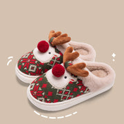 Cozy Christmas Elk Slippers: A Festive Treat for Your Feet - Memoriex 