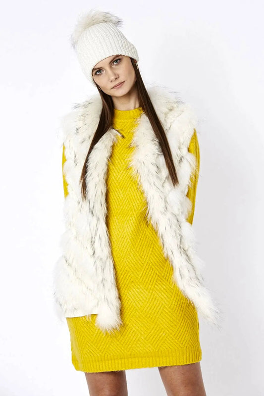 Cream Fox And Coney Fur Gilet-0