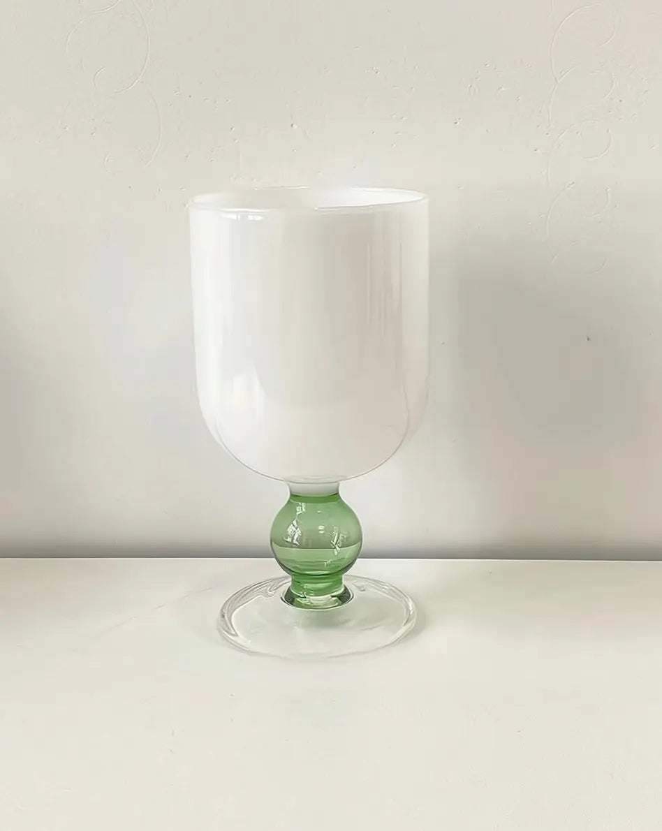 Creamy Jawbreaker Candy Wine Glasses Set of 2 ( $19.9 Each ) - Whimsical Eclectic Coloured Goblets-9