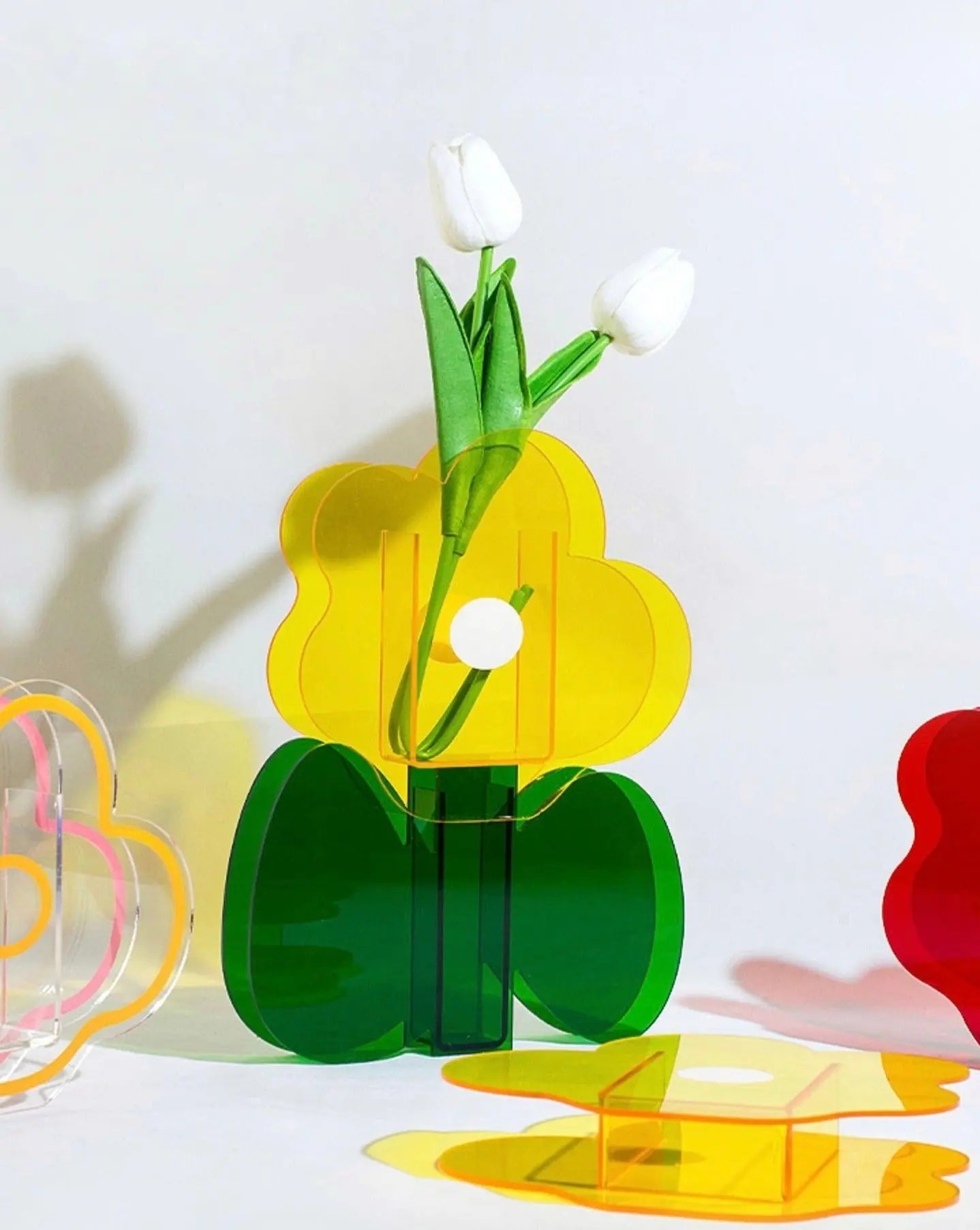 Creative Acrylic Decorative Flower Vase | Modern Home Decor-2