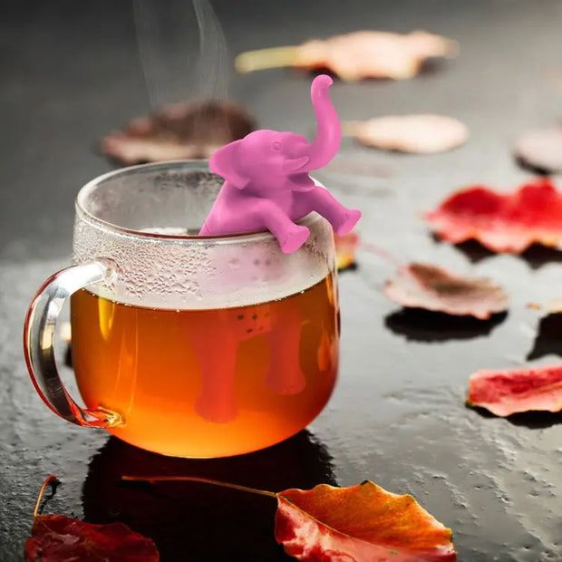 Creative Elephant Tea Brewery Elephant Silicone Tea Leakage Filter Tea Filter Elephant Tea Filter Silicone Elephant Tea Brewery - Memoriex 