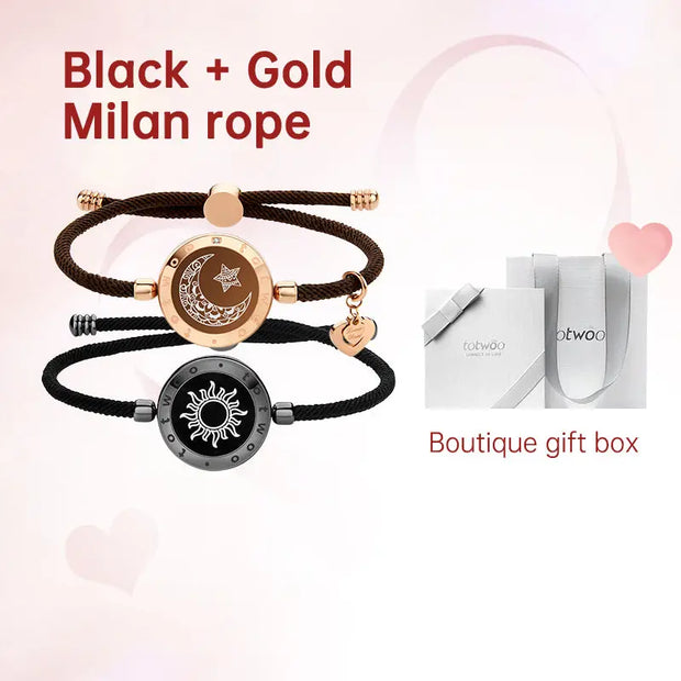 Creative Gift  totwoo Long Distance Touch couple Bracelets for love reminder Sun and moon smart bracelets - Memoriex 