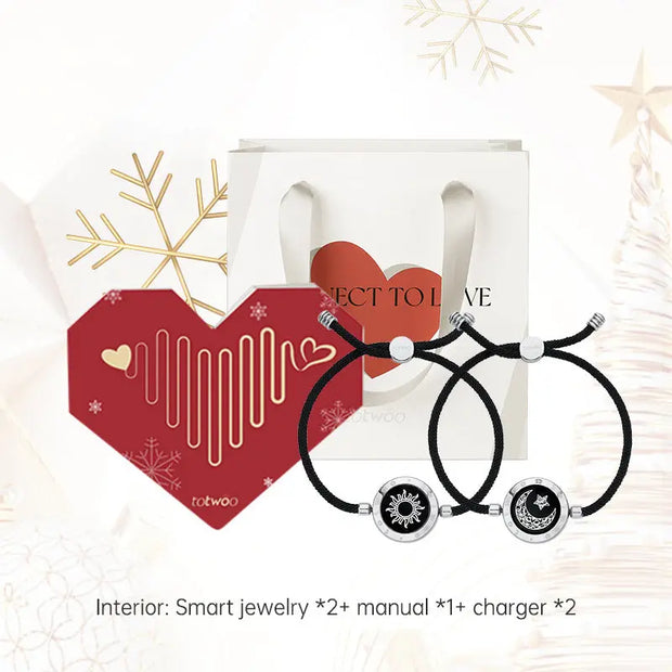 Creative Gift  totwoo Long Distance Touch couple Bracelets for love reminder Sun and moon smart bracelets - Memoriex 