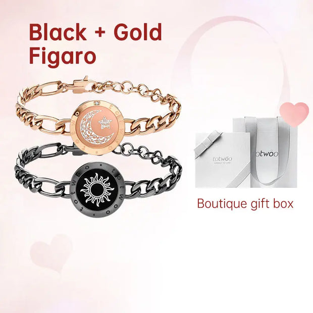 Creative Gift  totwoo Long Distance Touch couple Bracelets for love reminder Sun and moon smart bracelets - Memoriex 