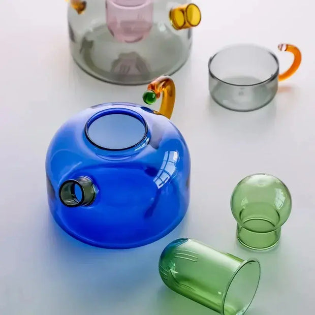 Creative Heat Resistant Glass Teapots Pitcher Suitable Household Teaware Lover Tea Sets Kettle Water Cup Bottle Cooker Usable - Memoriex 