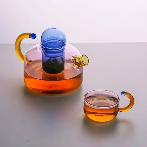 Creative Heat Resistant Glass Teapots Pitcher Suitable Household Teaware Lover Tea Sets Kettle Water Cup Bottle Cooker Usable - Memoriex 