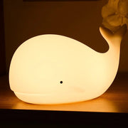 Creative Night Light New LED Colorful USB Charging Whale Silicone Light Pat Light With Sleeping Atmosphere Light - Memoriex 