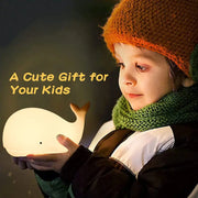 Creative Night Light New LED Colorful USB Charging Whale Silicone Light Pat Light With Sleeping Atmosphere Light - Memoriex 