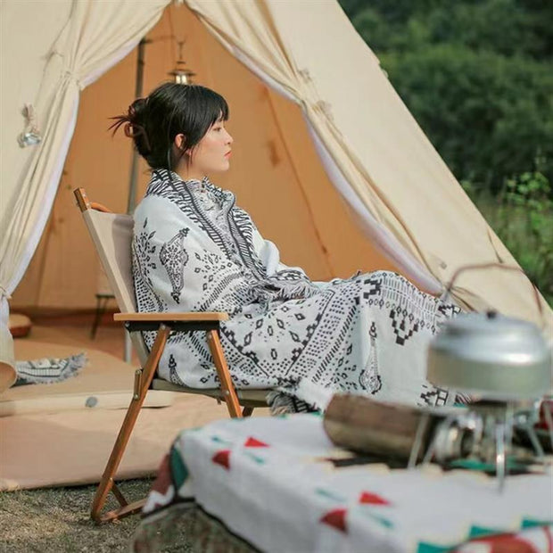 Creative Printed Woven Picnic Blanket - Memoriex 