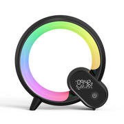Creative Q Light Analog Sunrise Digital Display Alarm Clock Bluetooth Audio Intelligent Wake-up Q Colorful Atmosphere Light - Memoriex 