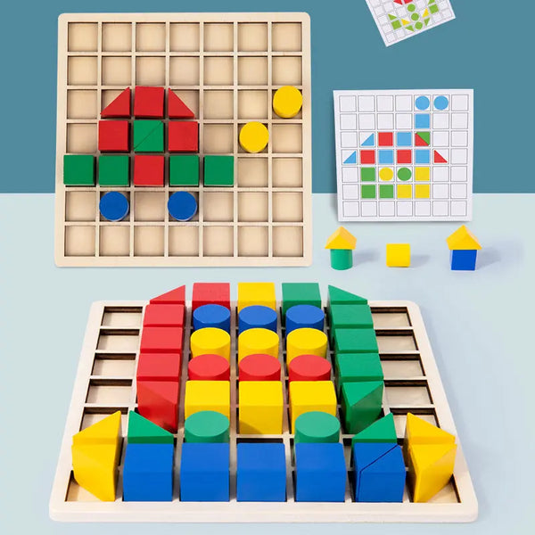 Creative Wooden Block Puzzle Puzzle Toy Intelligence Development - Memoriex 
