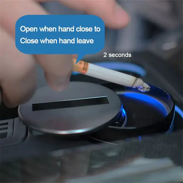 Creative smart car household desktop ashtray automatic opening and closing switch infrared induction ashtray - Memoriex 