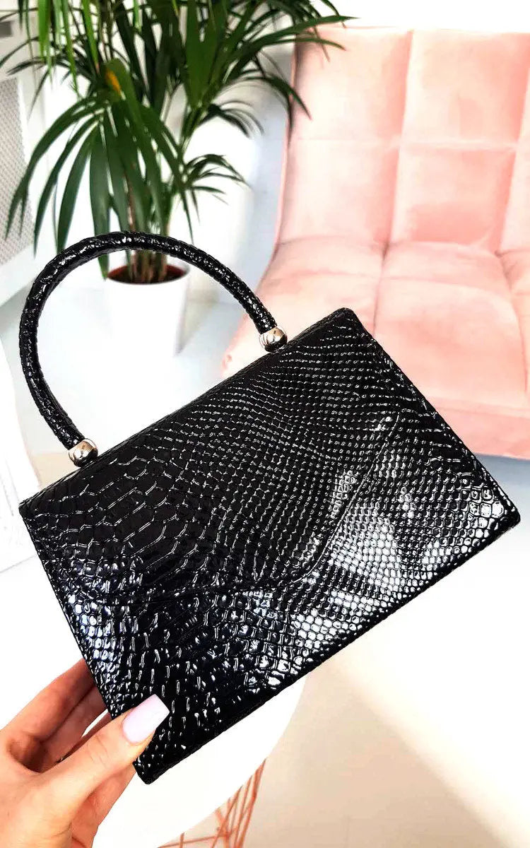 Croc Print Handbag-20