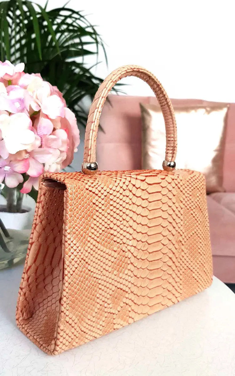 Croc Print Handbag-10