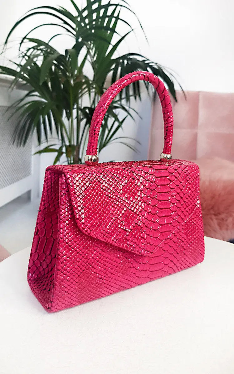 Croc Print Handbag-5