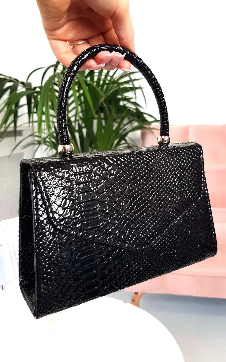 Croc Print Handbag-17