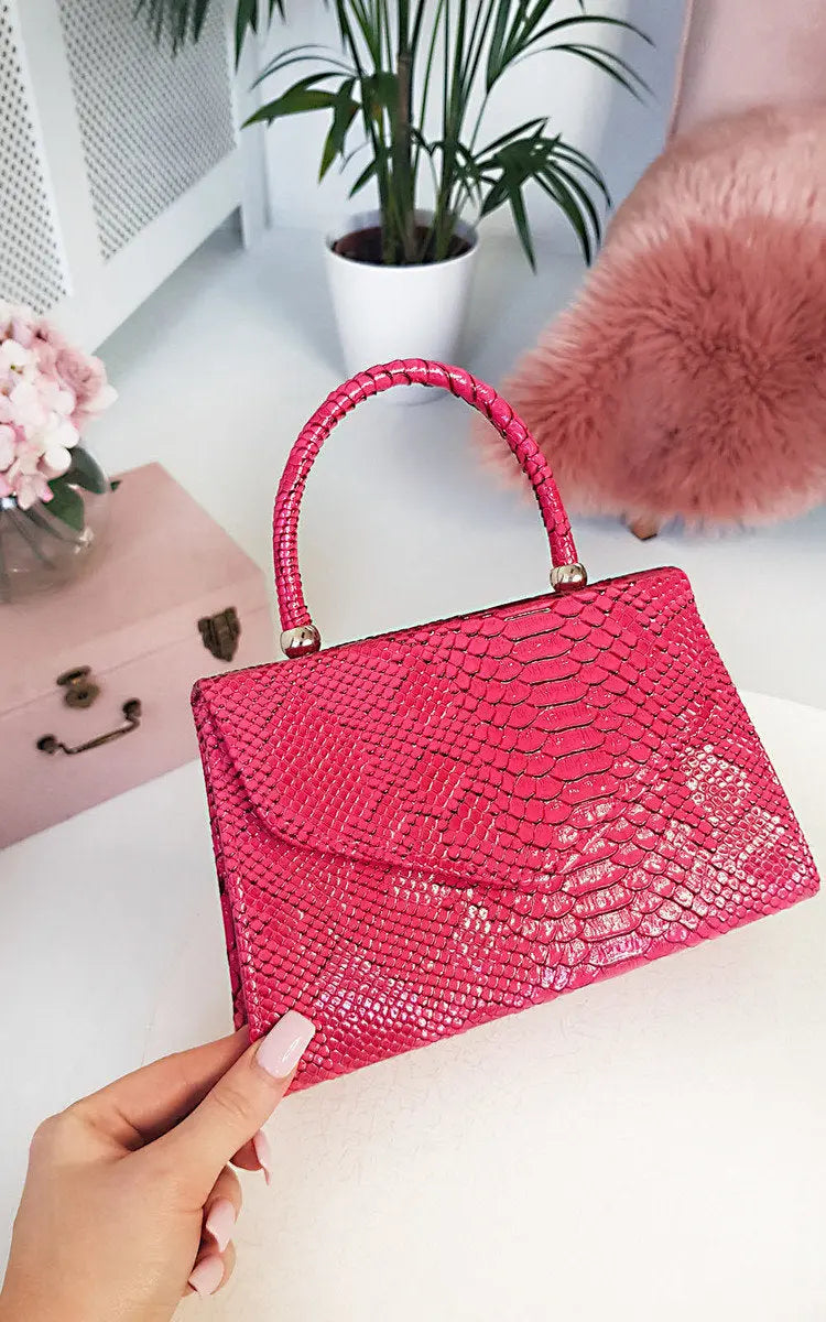 Croc Print Handbag-7