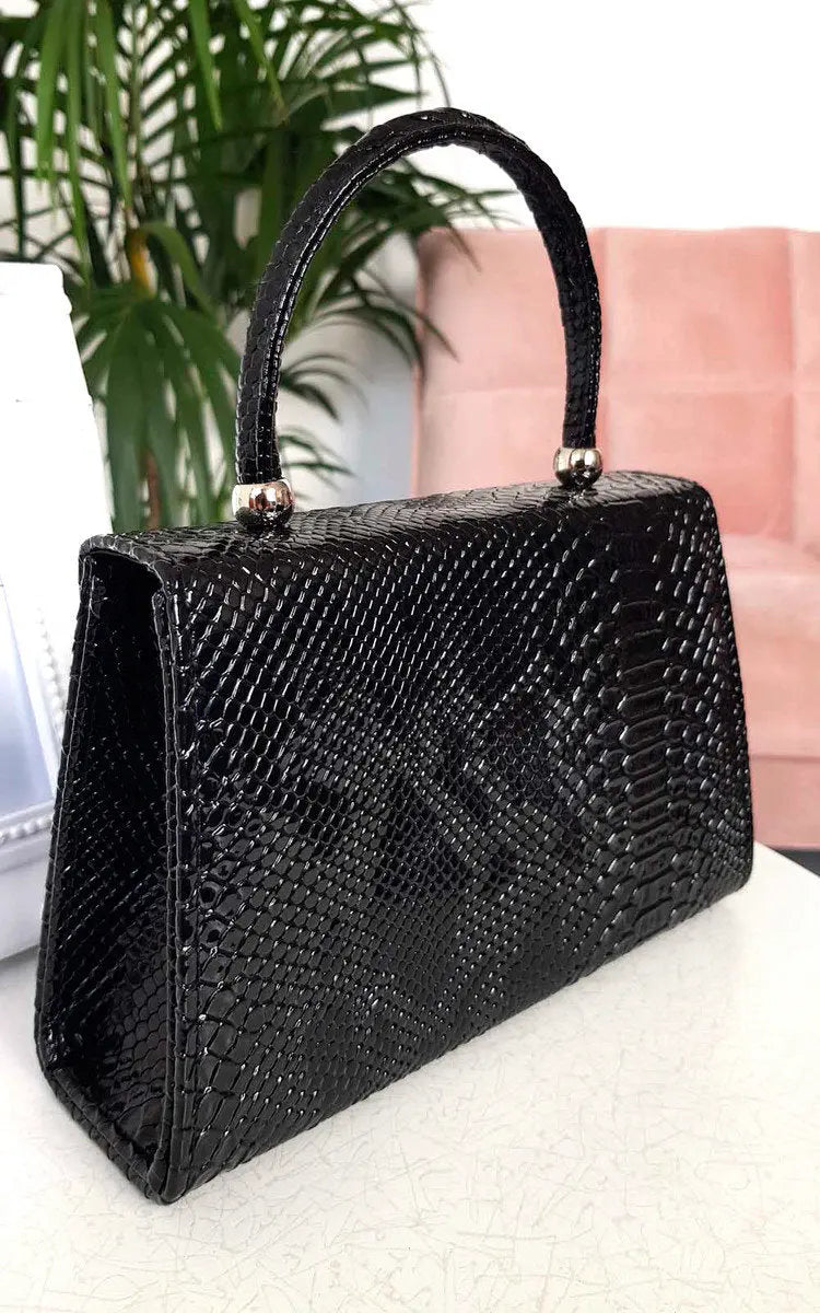 Croc Print Handbag-18